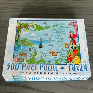 Caribbean Sea 500 Piece Puzzle Blue Green